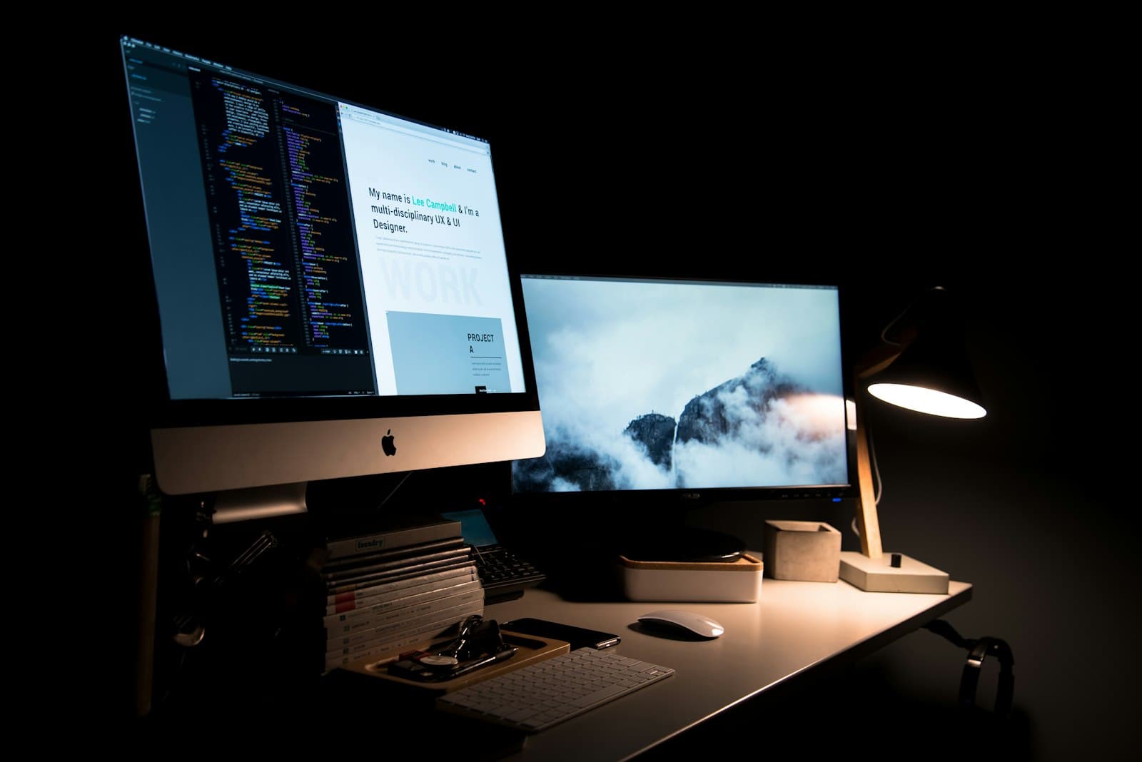 Website design and development: visual language and layout in progress